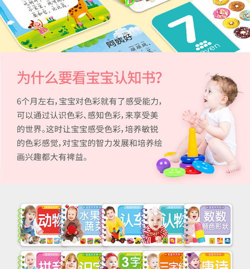 嬰幼兒童識字圖 0-3歲寶寶的撕不爛早教啟蒙卡片